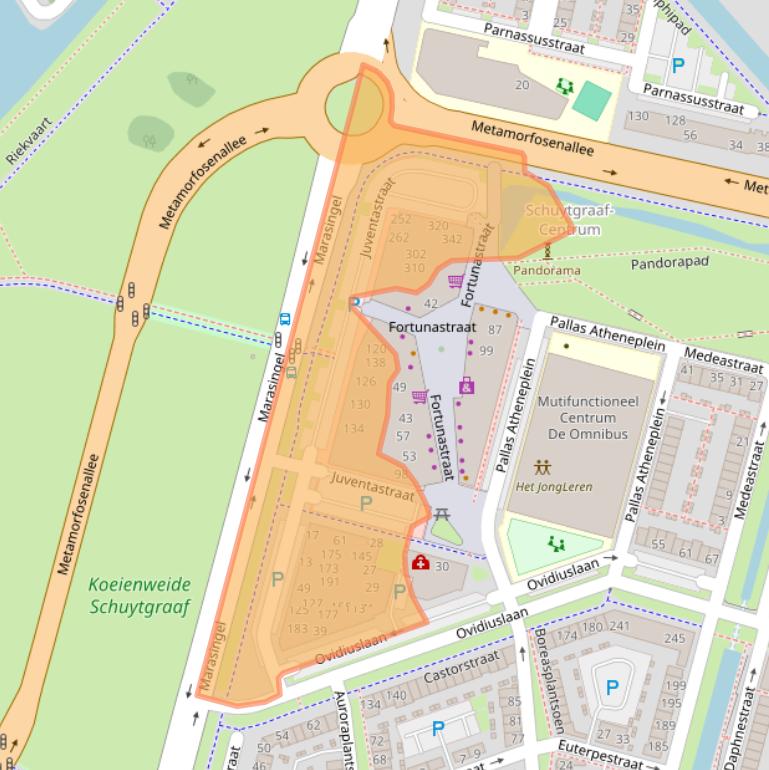 Kaart van postcodegebied 6846XV.