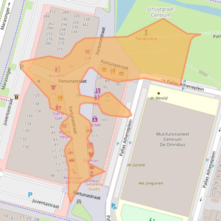 Kaart van postcodegebied 6846XZ.