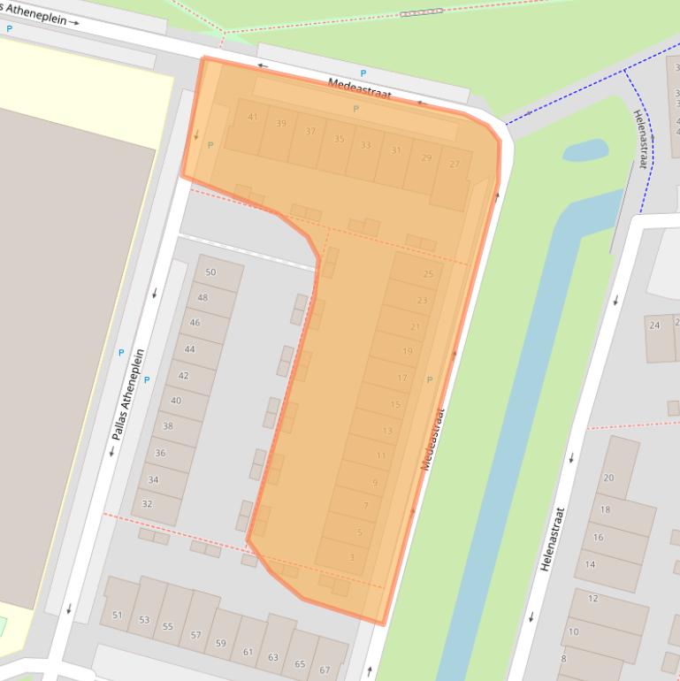 Kaart van postcodegebied 6846ZA.