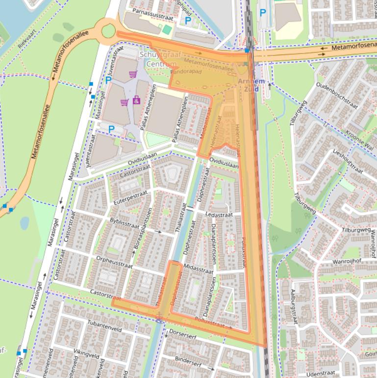 Kaart van postcodegebied 6846ZC.