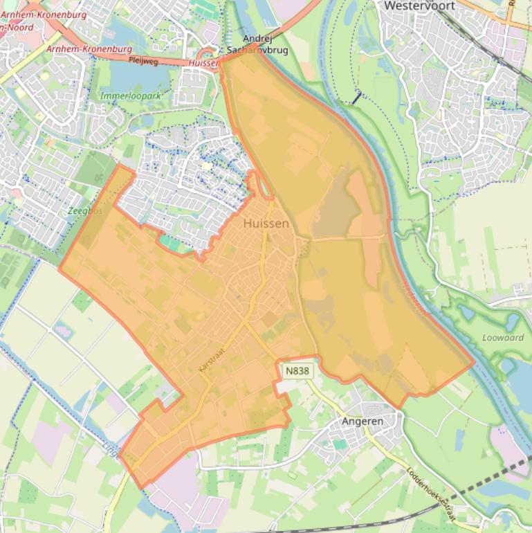 Kaart van postcodegebied 6851.