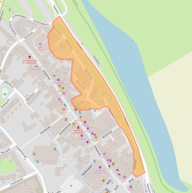 Kaart van postcodegebied 6851AC.