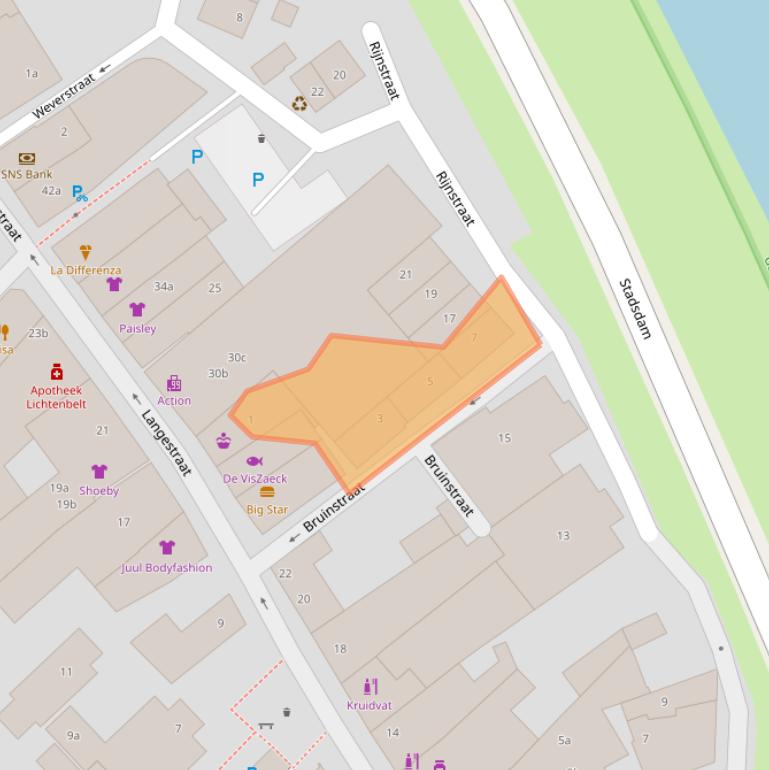 Kaart van postcodegebied 6851AD.