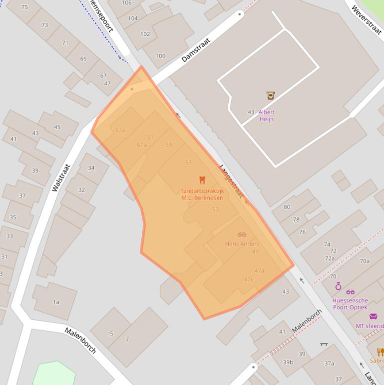 Kaart van postcodegebied 6851AM.