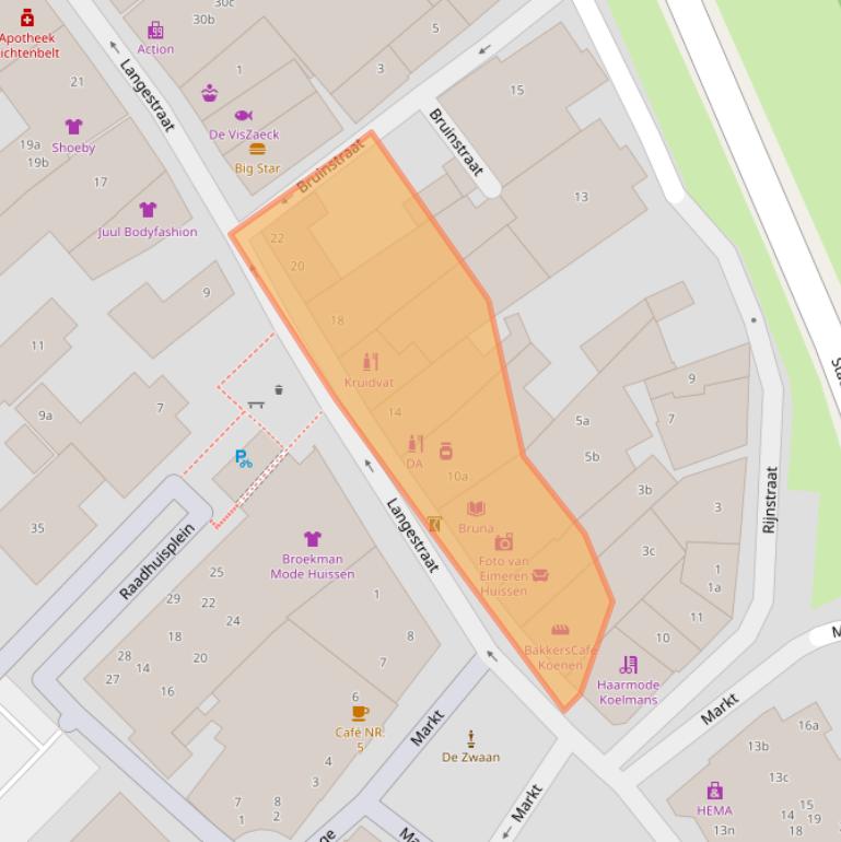 Kaart van postcodegebied 6851AP.