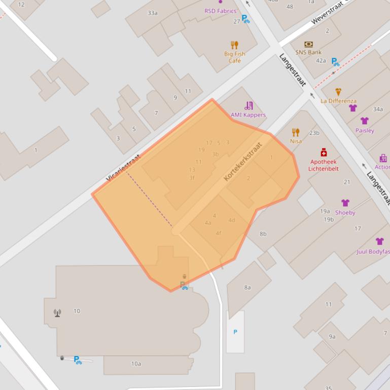 Kaart van postcodegebied 6851AX.