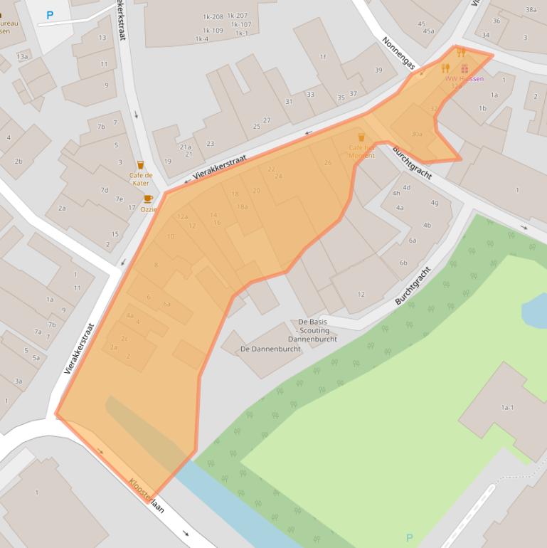 Kaart van postcodegebied 6851BE.