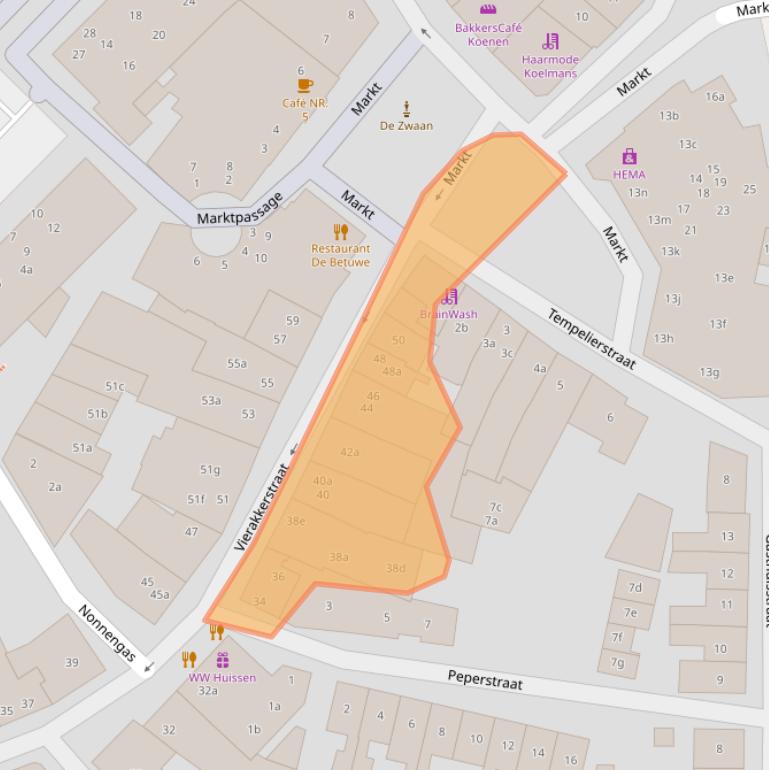 Kaart van postcodegebied 6851BG.