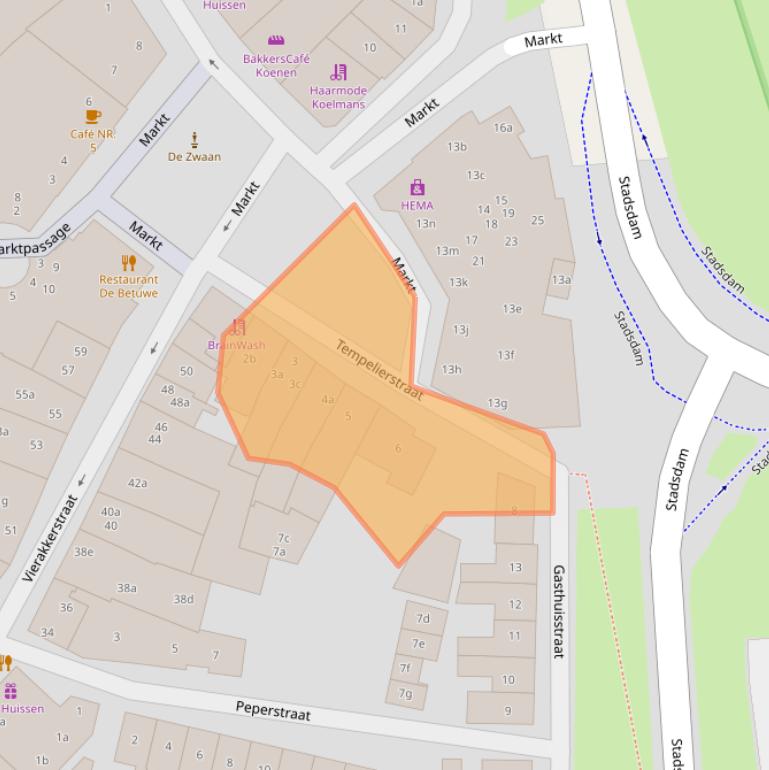 Kaart van postcodegebied 6851BL.