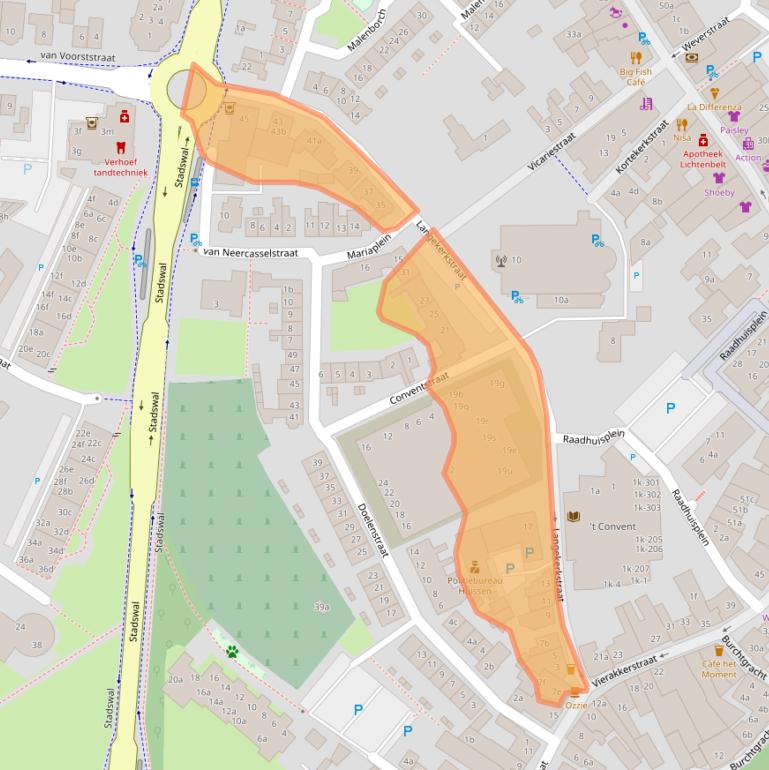 Kaart van postcodegebied 6851BM.