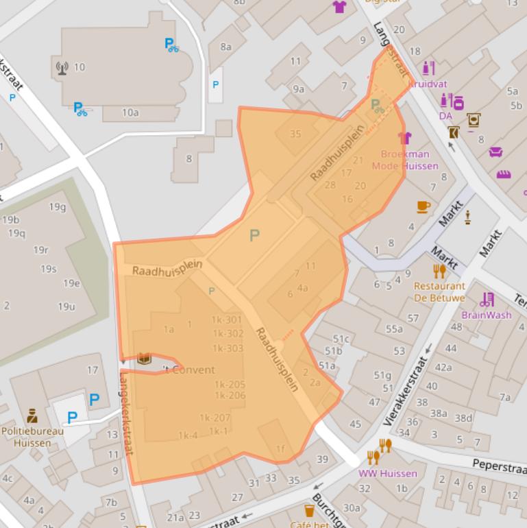 Kaart van postcodegebied 6851BW.