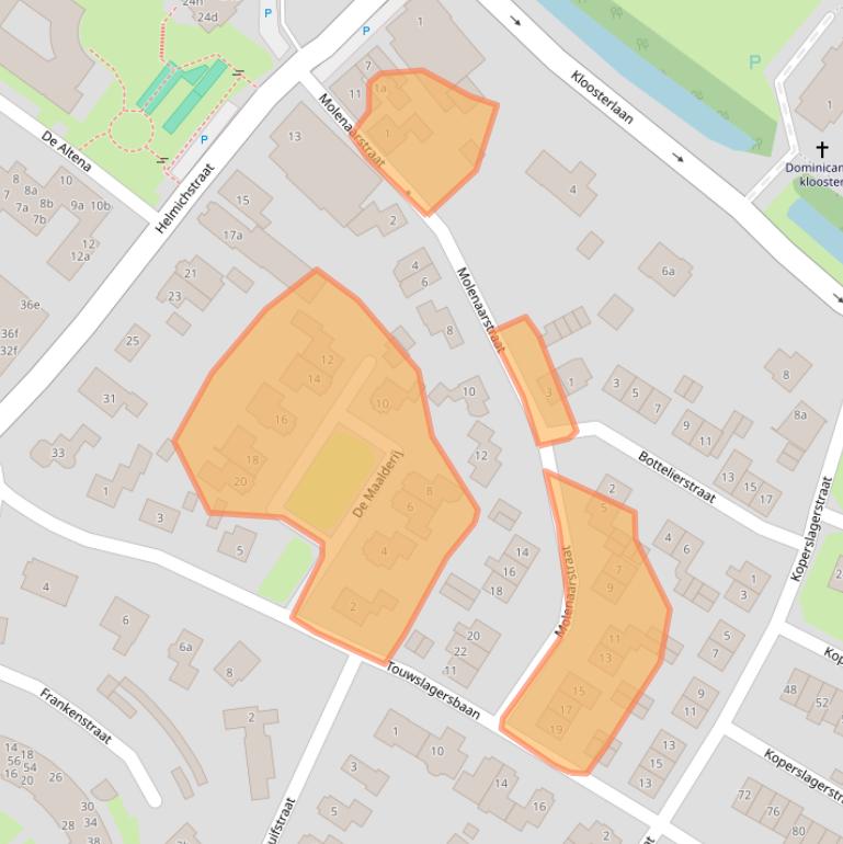 Kaart van postcodegebied 6851CD.