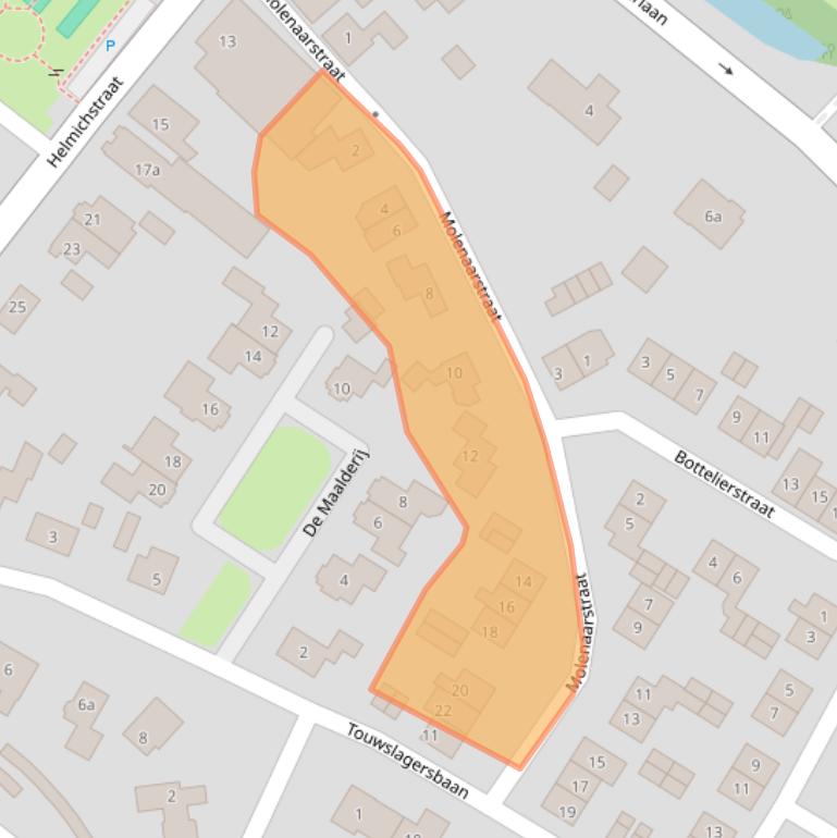 Kaart van postcodegebied 6851CE.