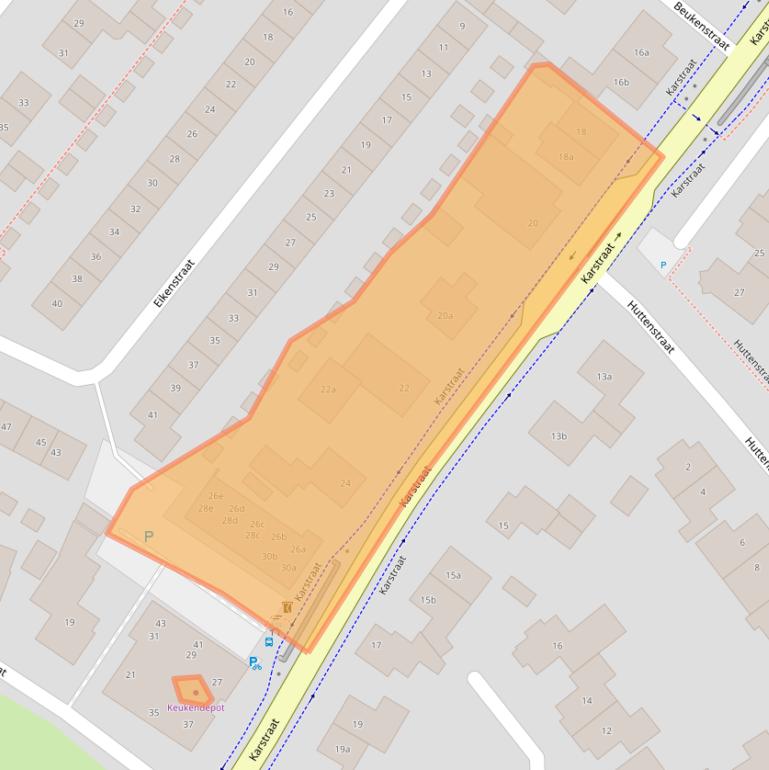 Kaart van postcodegebied 6851DJ.