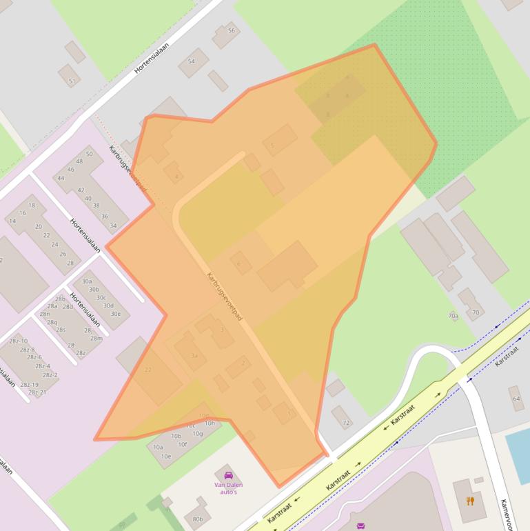 Kaart van postcodegebied 6851DN.