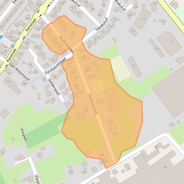 Kaart van postcodegebied 6851DP.