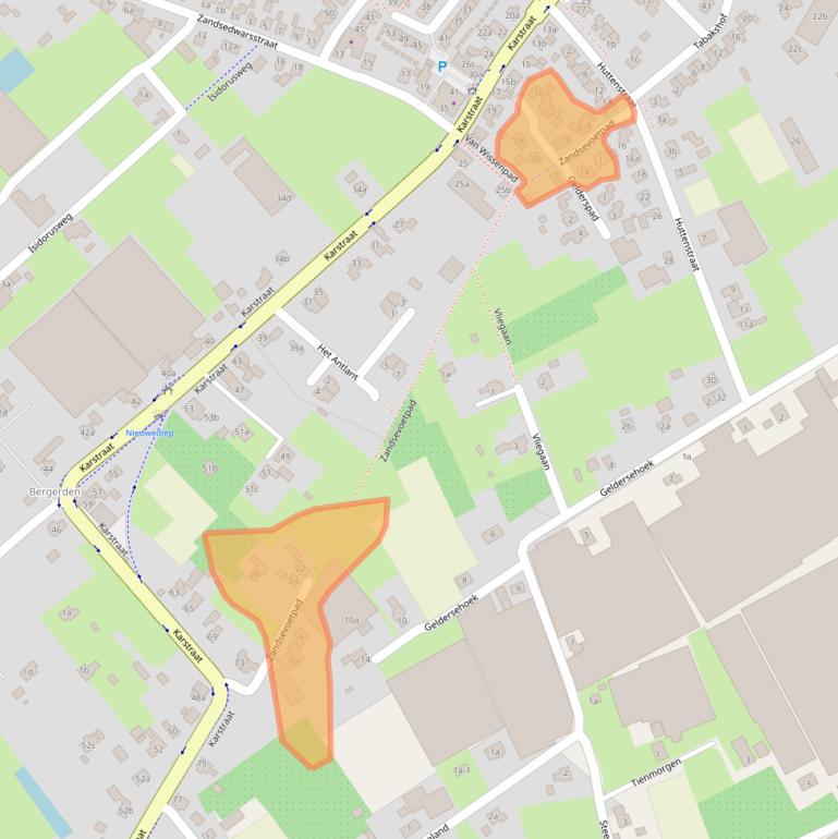 Kaart van postcodegebied 6851DR.