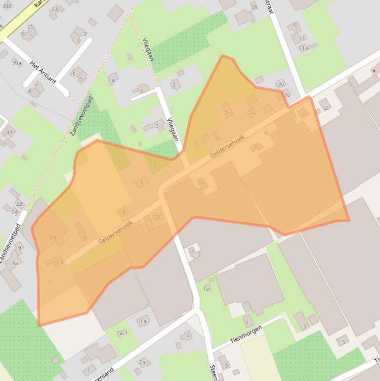 Kaart van postcodegebied 6851DW.