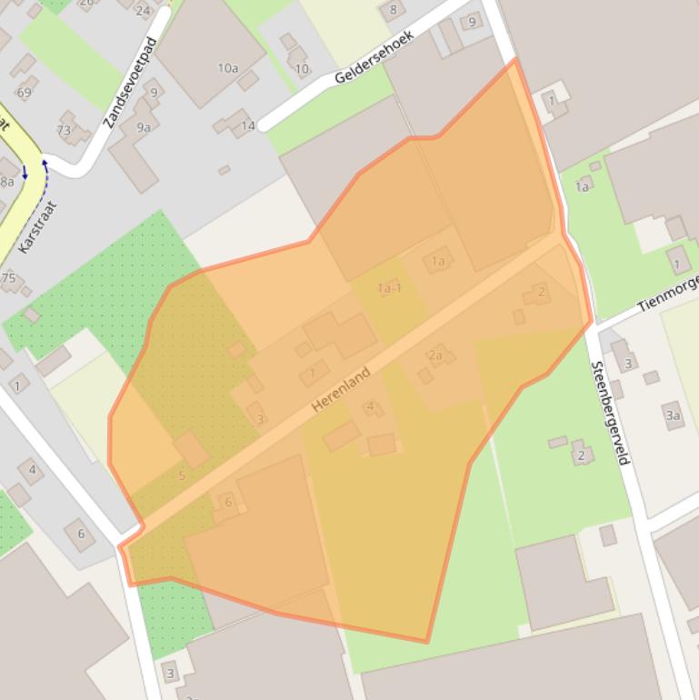 Kaart van postcodegebied 6851EB.