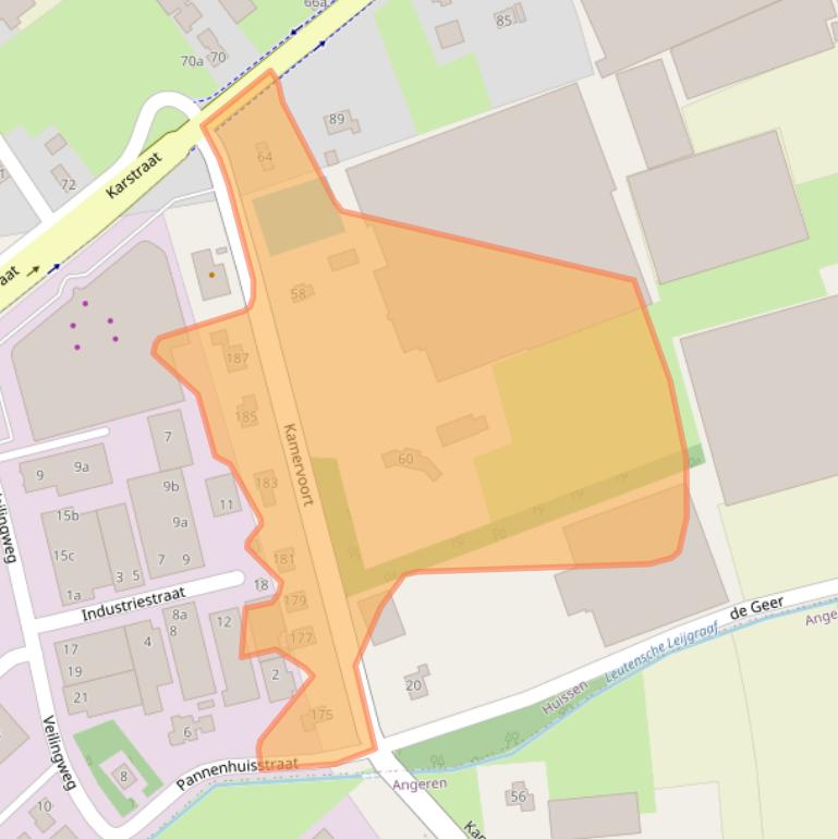 Kaart van postcodegebied 6851EE.