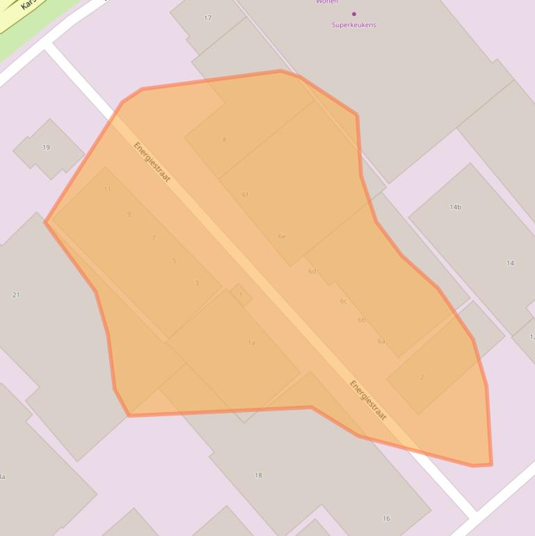 Kaart van postcodegebied 6851EL.