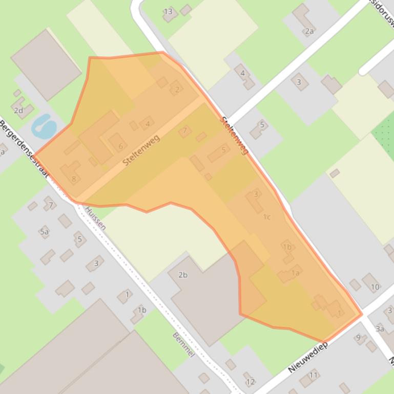 Kaart van postcodegebied 6851GA.