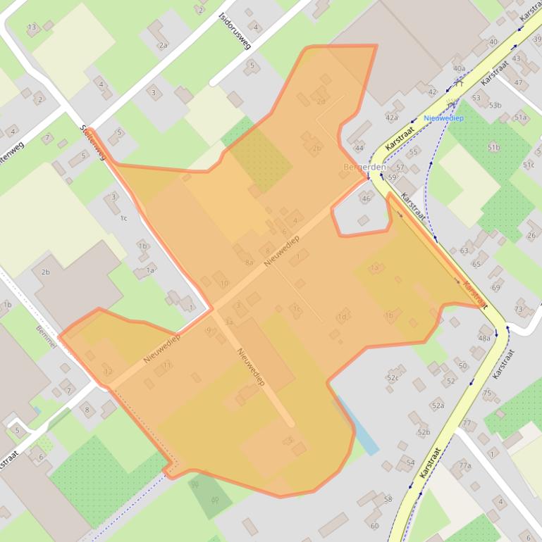 Kaart van postcodegebied 6851GB.