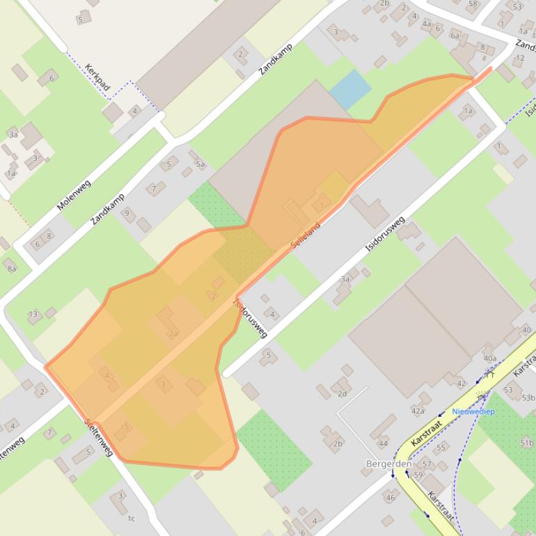 Kaart van postcodegebied 6851GD.