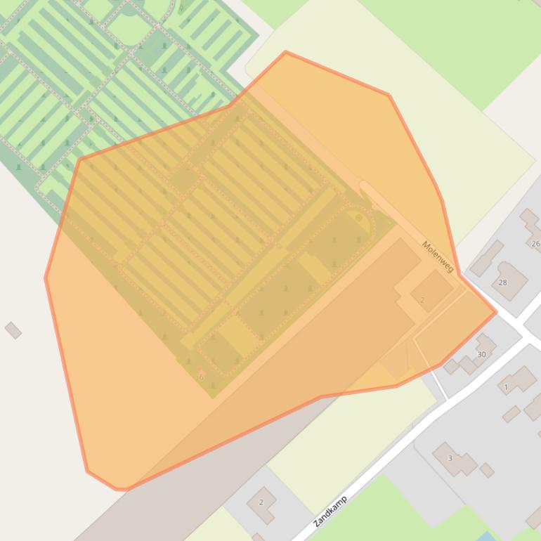 Kaart van postcodegebied 6851GG.