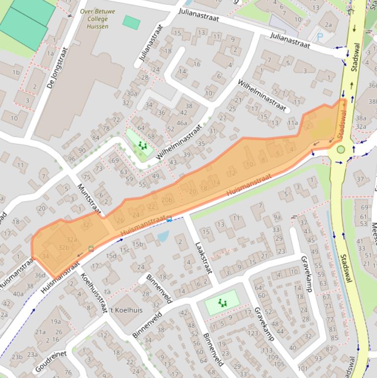 Kaart van postcodegebied 6851GT.