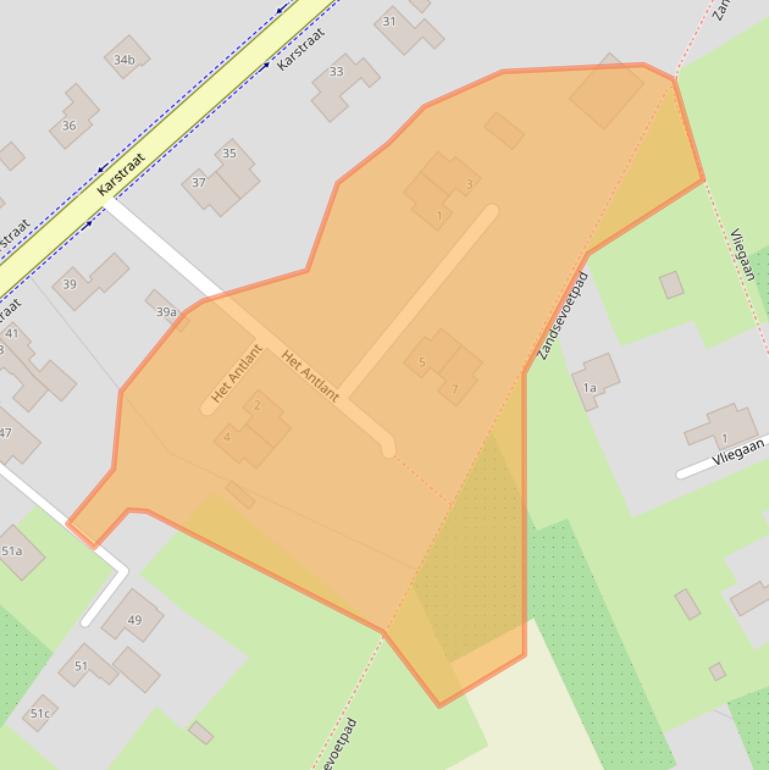 Kaart van postcodegebied 6851GZ.