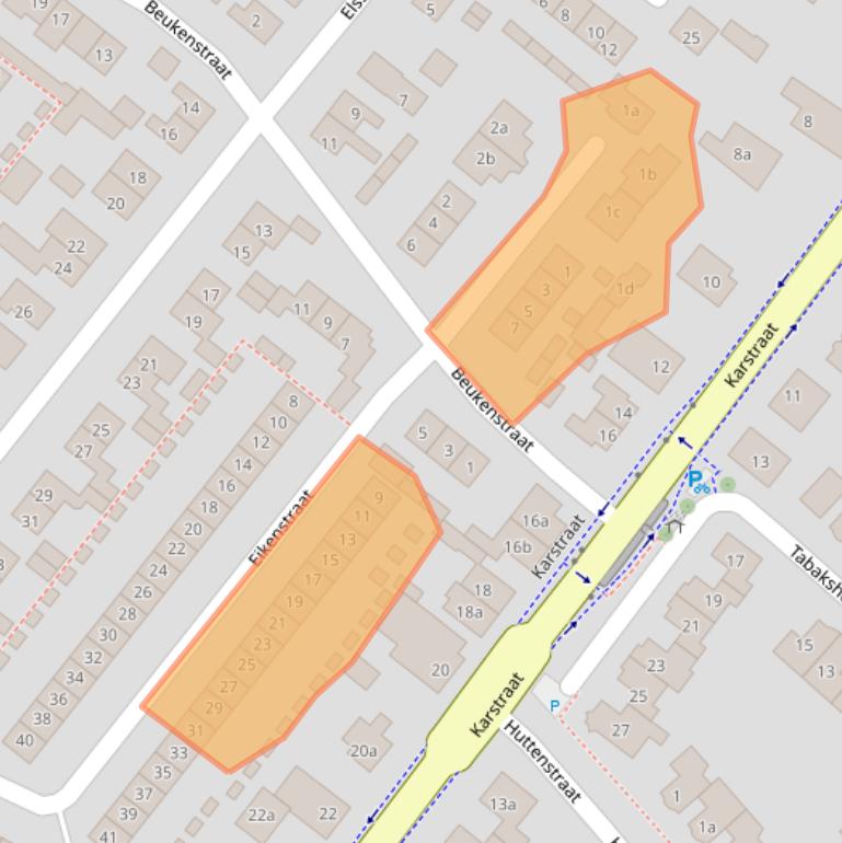 Kaart van postcodegebied 6851HA.