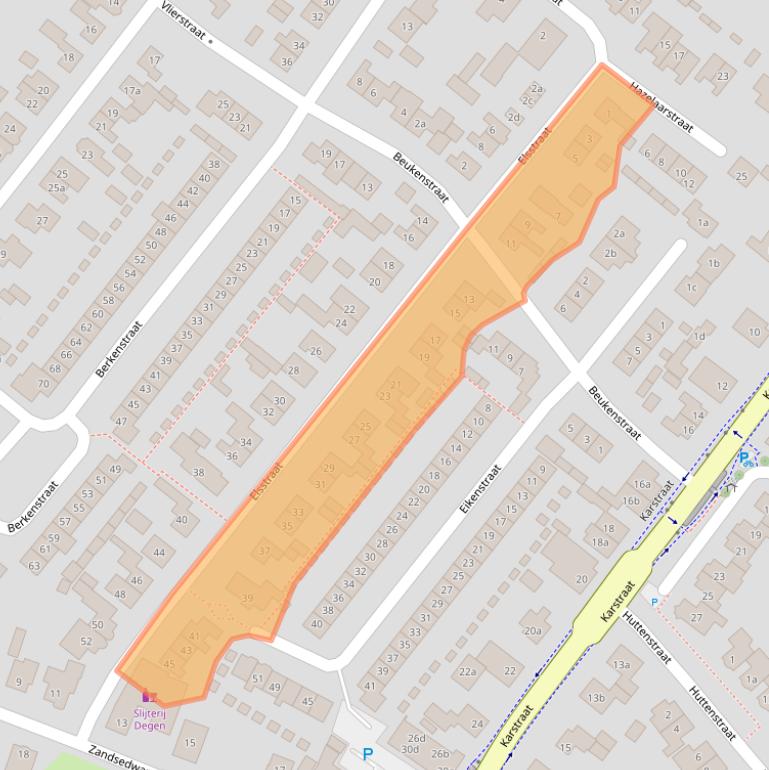 Kaart van postcodegebied 6851HD.