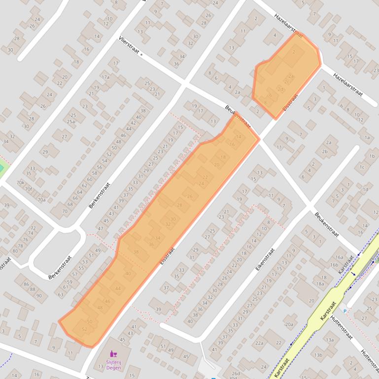 Kaart van postcodegebied 6851HE.