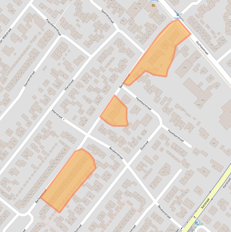 Kaart van postcodegebied 6851HK.