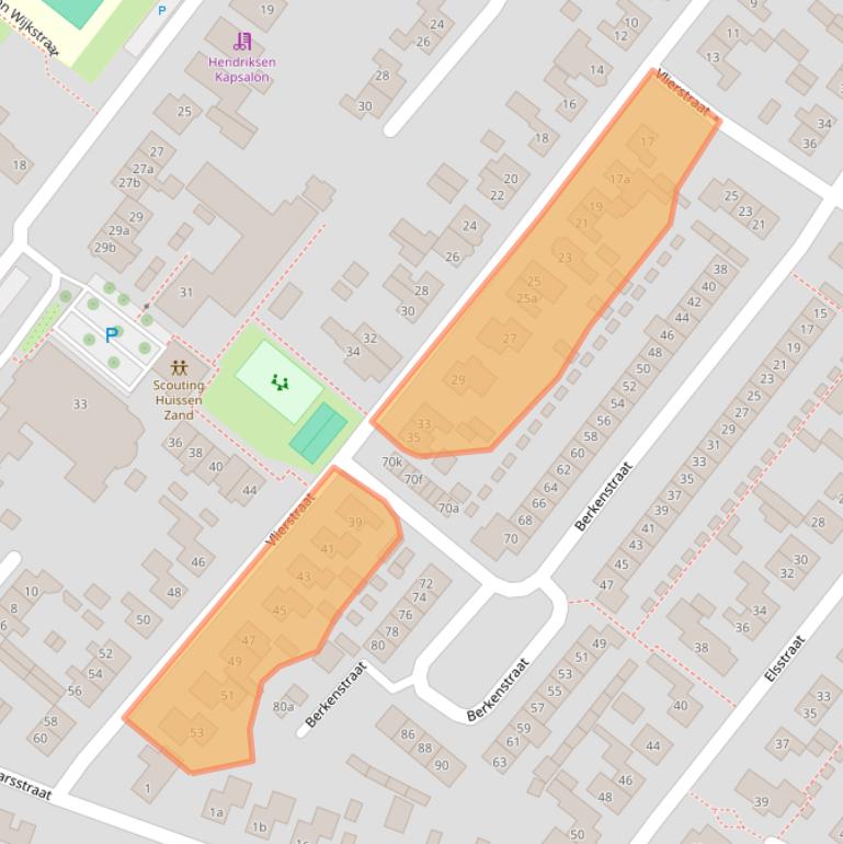 Kaart van postcodegebied 6851HS.