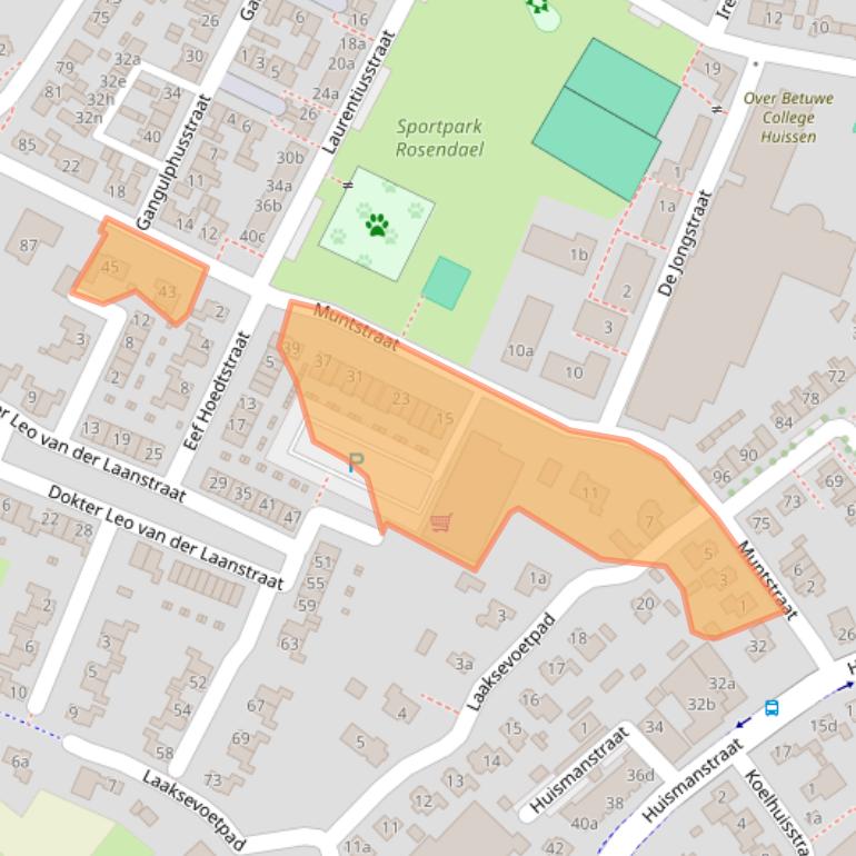 Kaart van postcodegebied 6851JW.