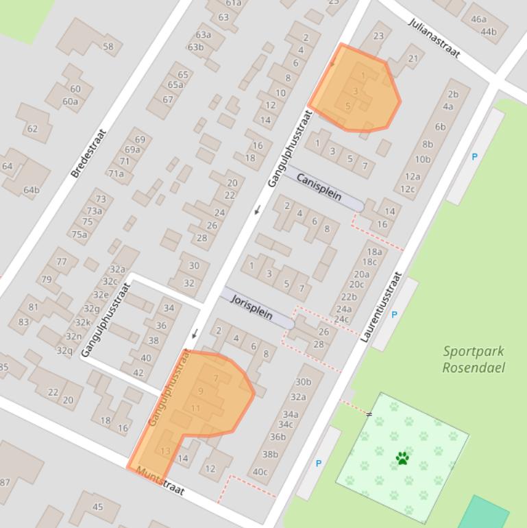 Kaart van postcodegebied 6851KG.