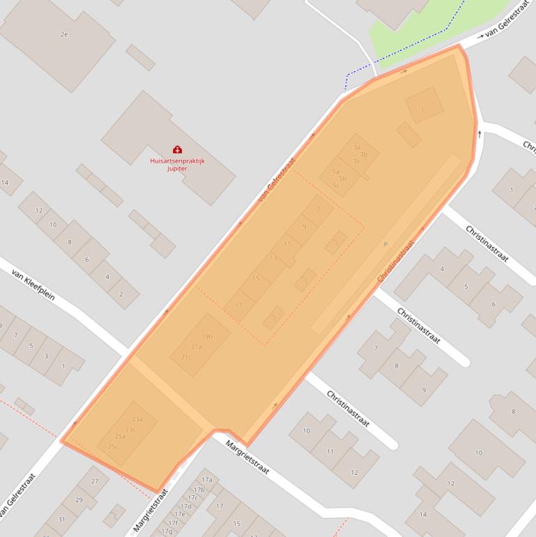 Kaart van postcodegebied 6851LD.