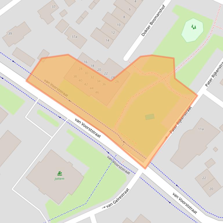 Kaart van postcodegebied 6851MJ.