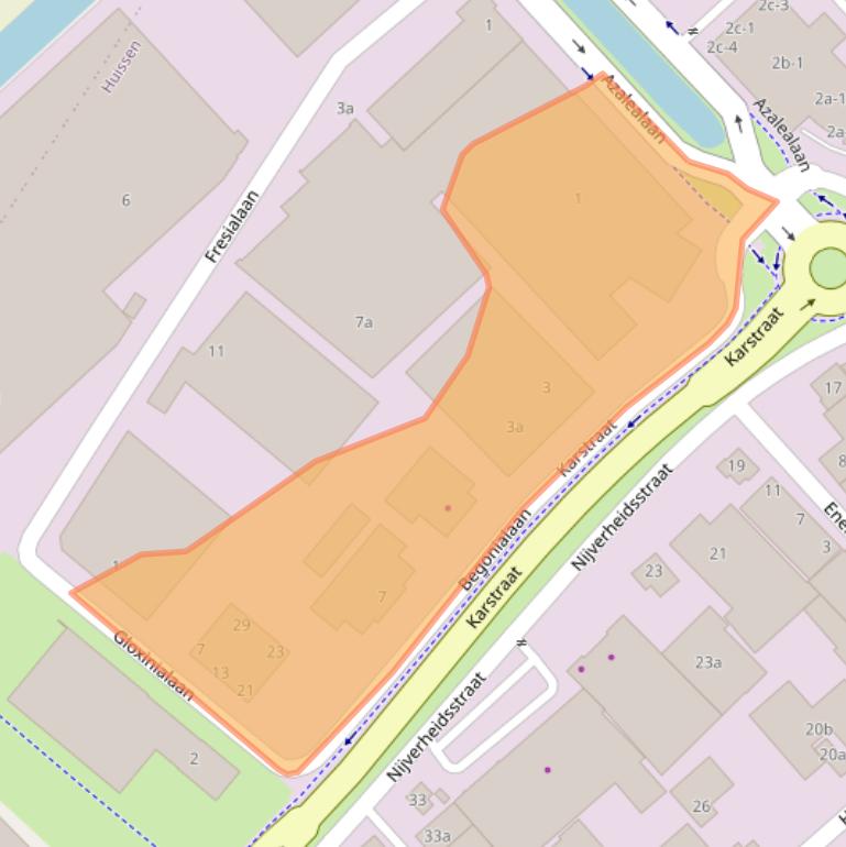 Kaart van postcodegebied 6851TE.