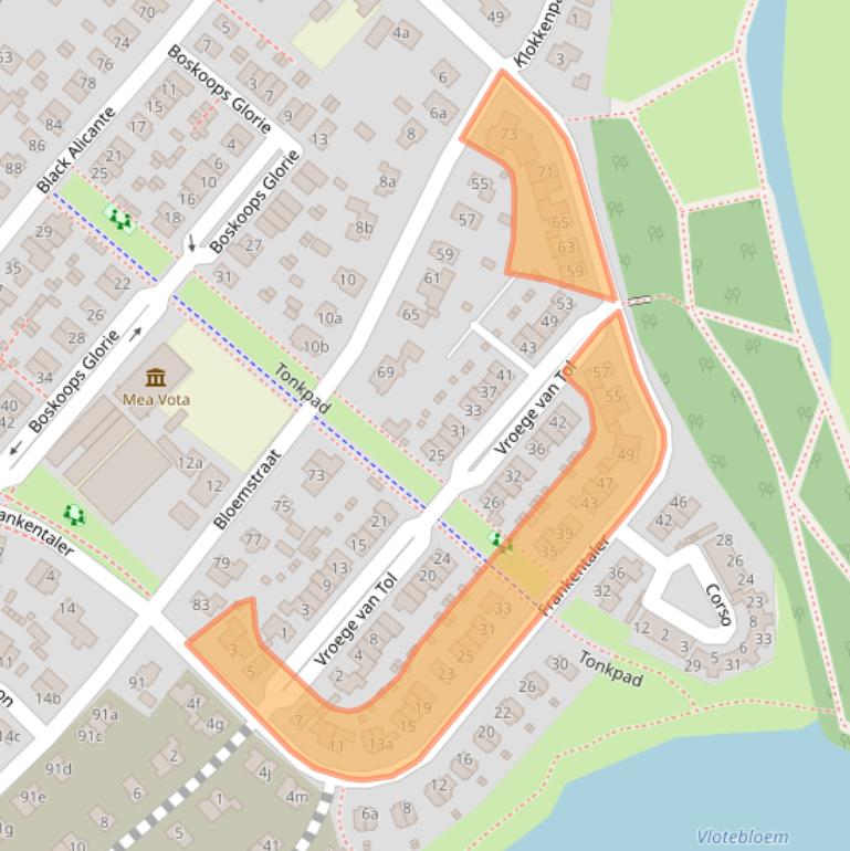 Kaart van postcodegebied 6851VP.