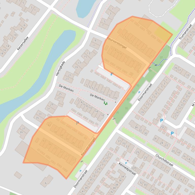 Kaart van postcodegebied 6852AB.