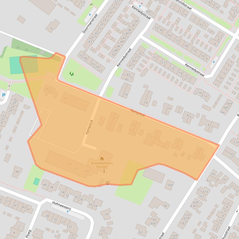 Kaart van postcodegebied 6852AC.