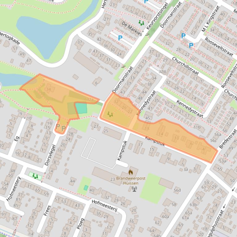 Kaart van postcodegebied 6852AD.