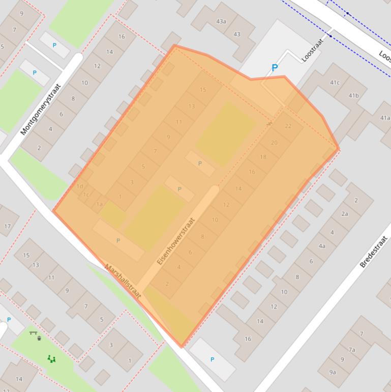 Kaart van postcodegebied 6852AX.