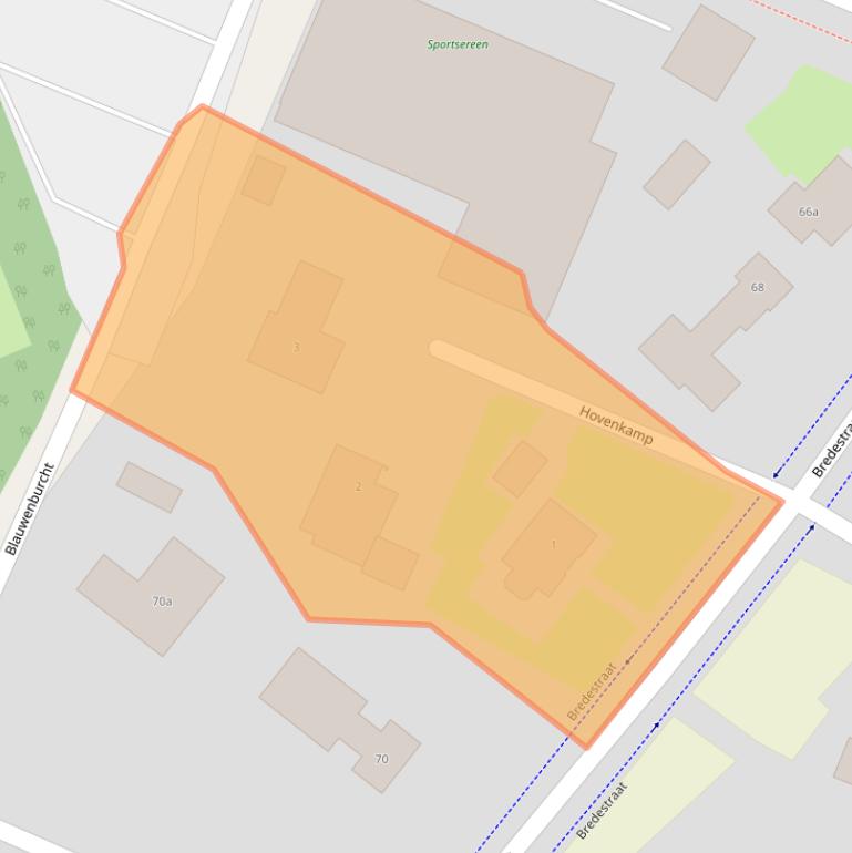 Kaart van postcodegebied 6852AZ.