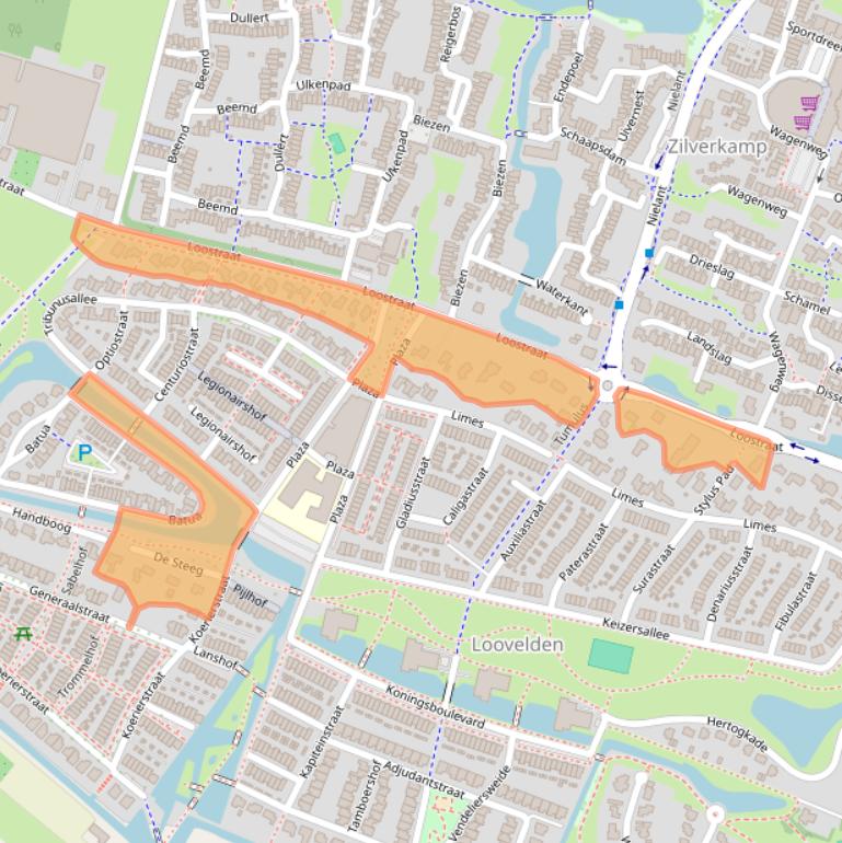 Kaart van postcodegebied 6852BC.