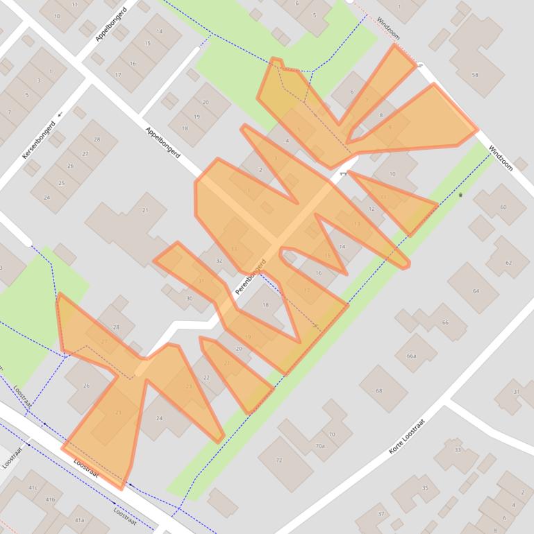 Kaart van postcodegebied 6852BE.