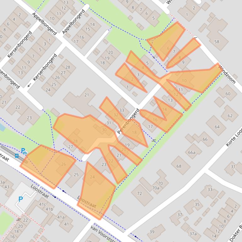 Kaart van postcodegebied 6852BG.